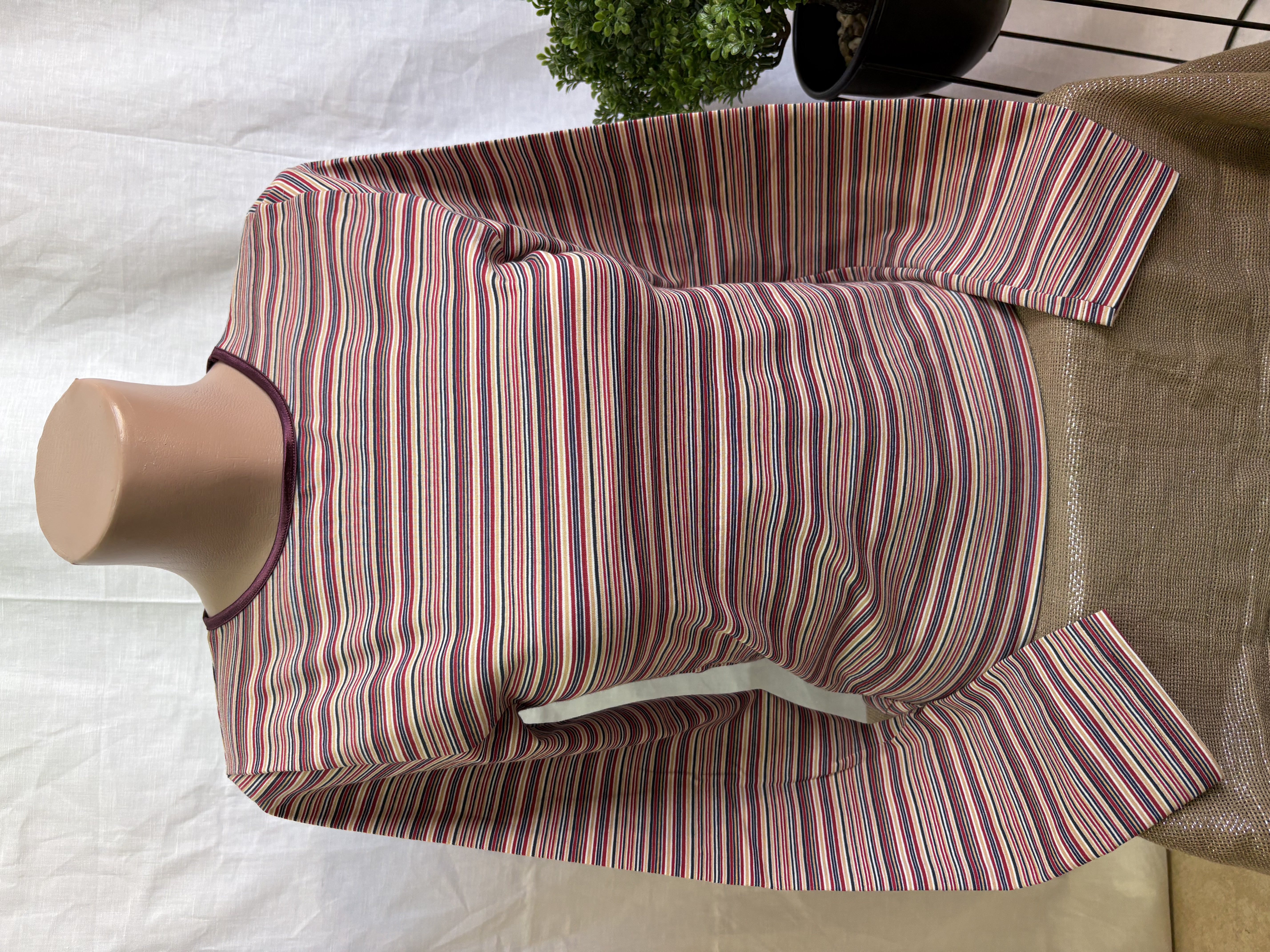 Women's Striped V-Neck T-Shirt