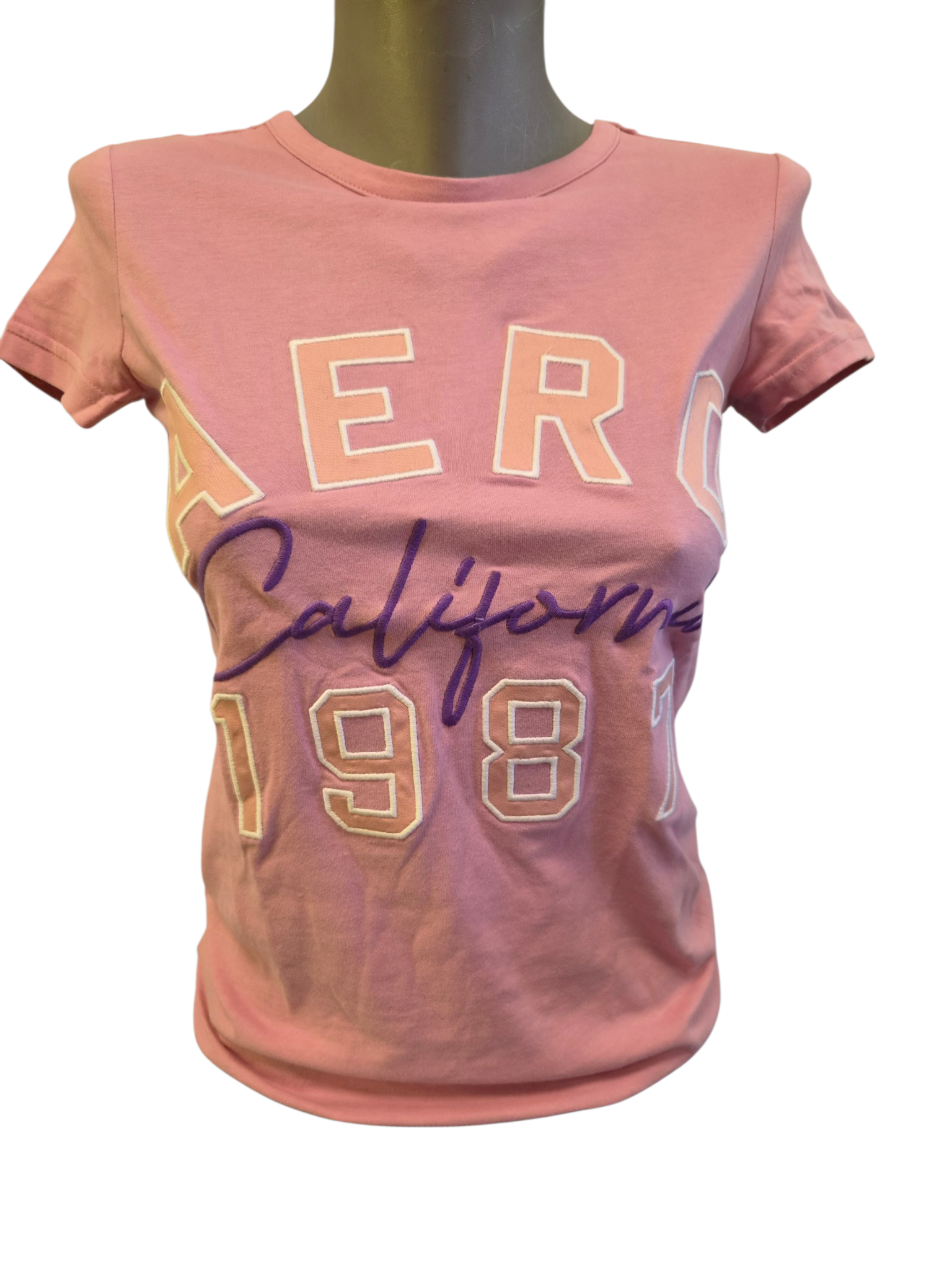 Kadın Pembe Aeropostale California 1987 Tişört