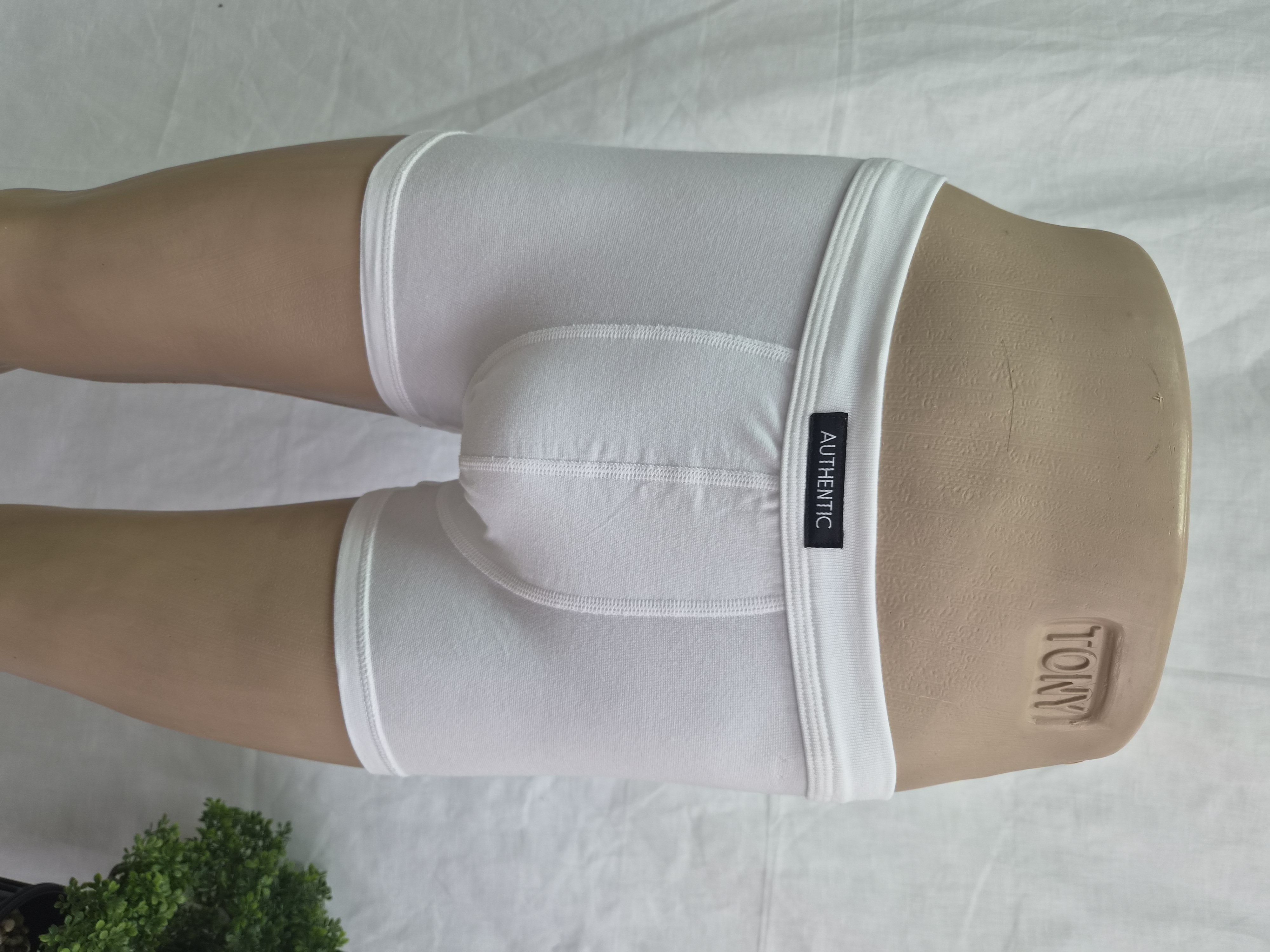 Men's White Authentic Boxer Briefs