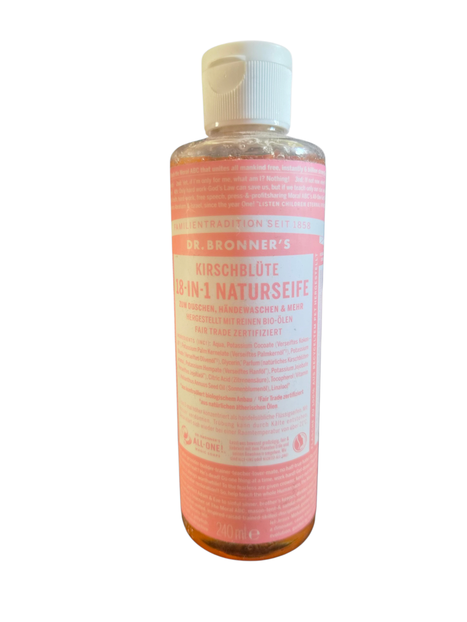 Dr. Bronner’s Kirschblüte 18’i 1 Arada Sıvı Sabun, 240 ml