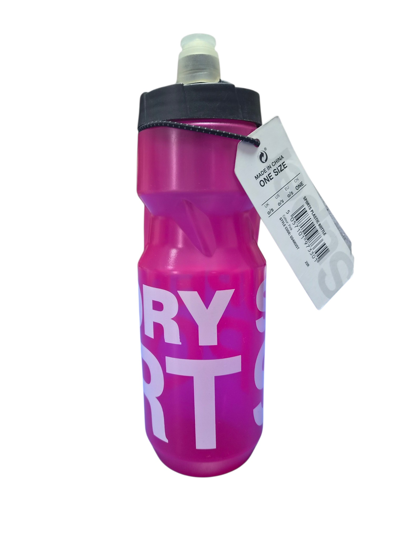 Çevirmeli Kapaklı Pembe Spor Şişesi