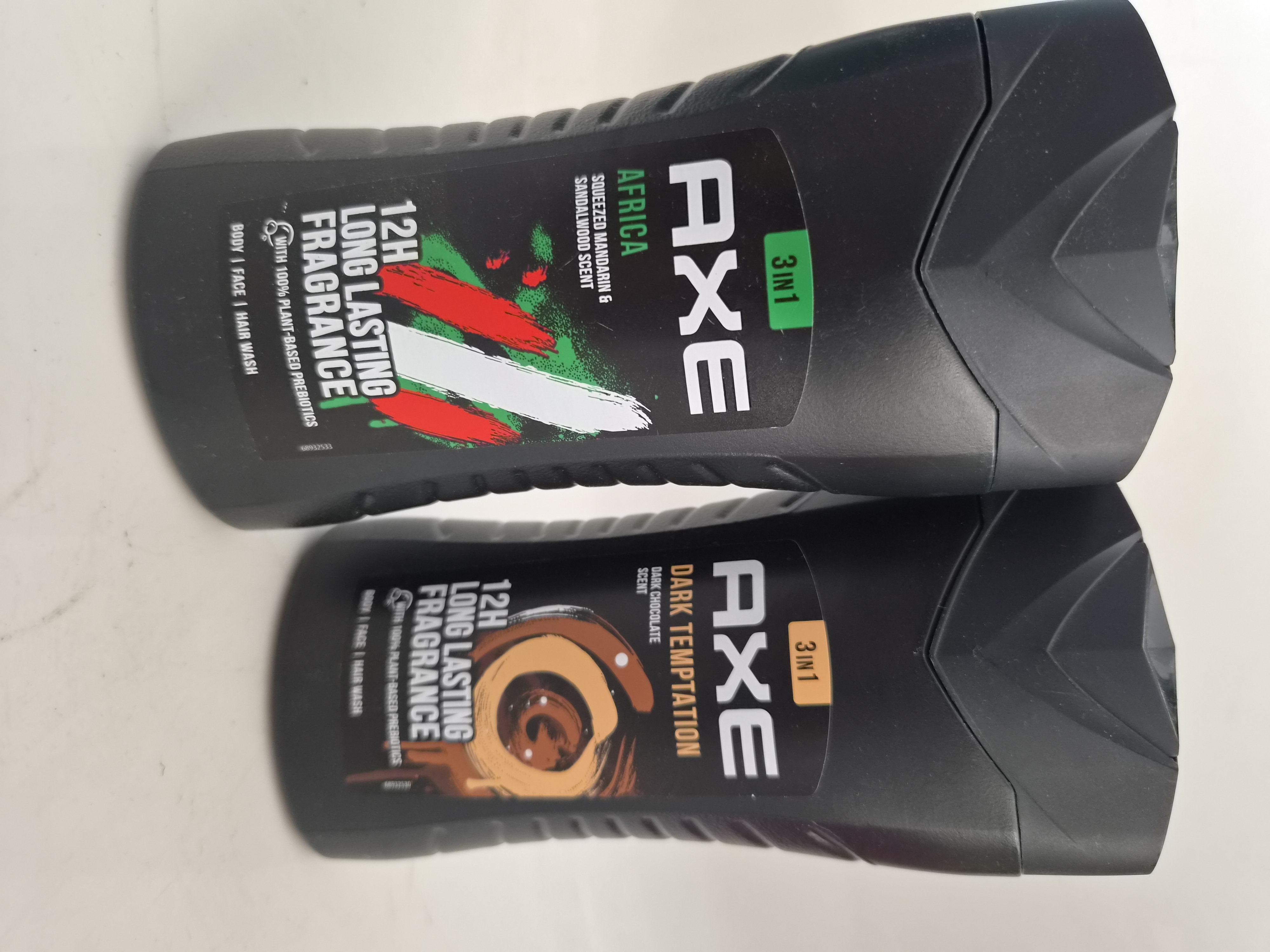 Axe 3'ü 1 Arada Africa ve Dark Temptation Duş Jeli Seti, 2 x 250 ml